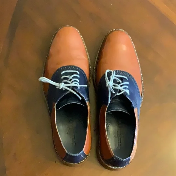 Cole Haan Brown and Blue Oxford Shoes Classic Design - Picture 5 of 10